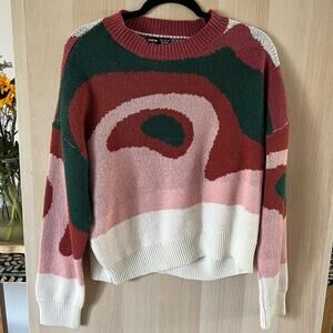Shein Abstract Print Sweater